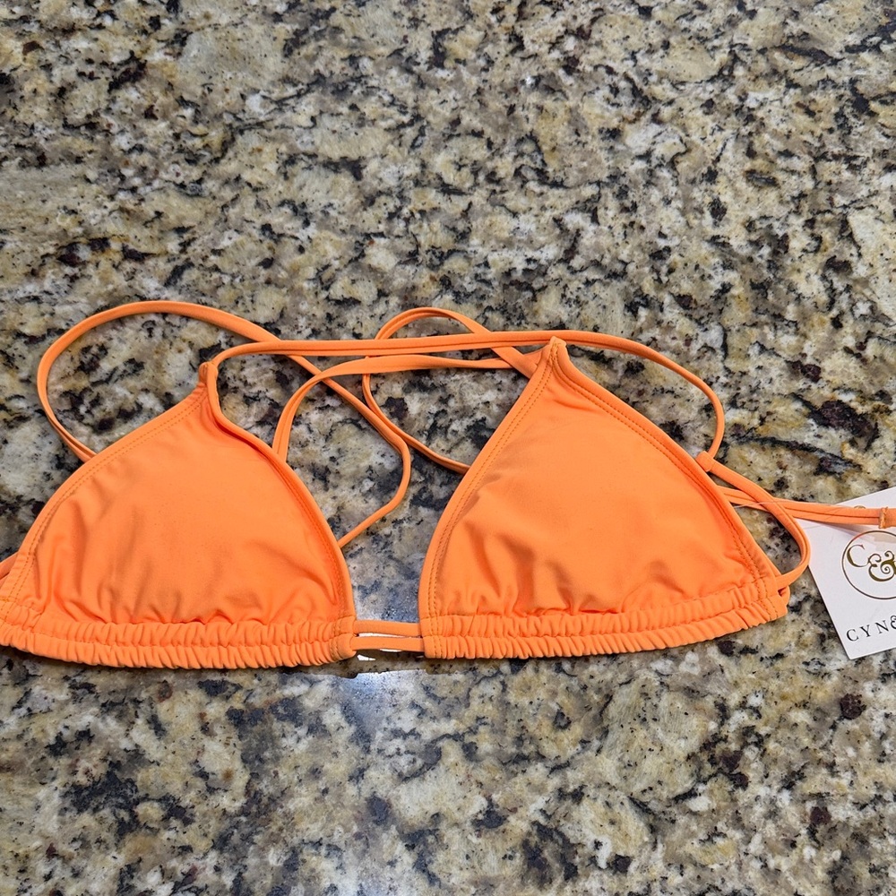 Bikini Top in Bright Orange